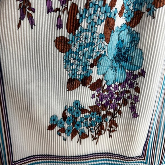 VTG 90s SzS Melissa Petites Floral Accordion Pleated Elastic Waist Dress Cottage - Picture 6 of 7